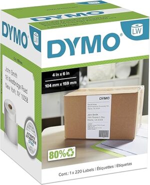 DYMO LW Extra-Large Shipping Labels, 4" x 6