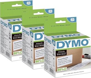 DYMO LW Large Shipping Labels, 3 Rolls