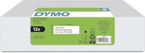 DYMO LW Mailing Address Labels, White, 12 Rolls