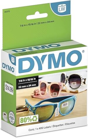 DYMO LW Price Tag Labels, White, 15/16" x 7/8