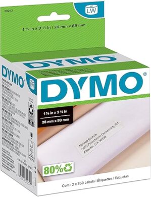 DYMO LW White Mailing Address Labels, 2 Rolls