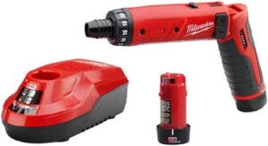 Milwaukee M4 1/4 Hex Screwdriver Kit W/2 Bat