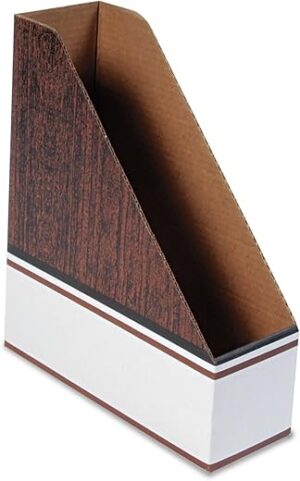 Fellowes Magazine File 07224, Woodgrain/White