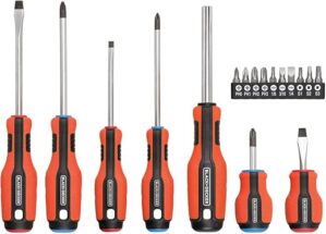 BLACK+DECKER Magnetic Screwdriver Set, 17-Piece (BDHT65003)