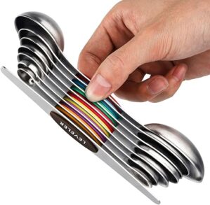YellRin Magnetic Stainless Steel Measuring Spoons Set