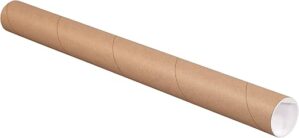 3M Mailing Tubes With Caps, 2" x 15