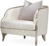 Michael Amini Malibu Crest Accent Chair – Cloud White/Chardonnay