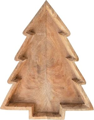 Creative Co-Op Mango Wood Tree Shaped Tray, Large