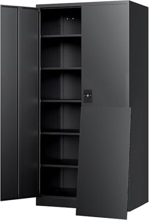 Yizosh Metal Garage Storage Cabinet, Locking Tool Cabinet