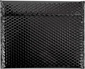 Aviditi Metallic Self-Seal Bubble Mailers, Black
