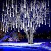 Kwaiffeo Meteor Shower LED Icicle Lights, White