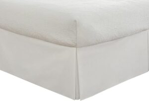 Levinsohn Microfiber Tailored Bed Skirt, Twin, White