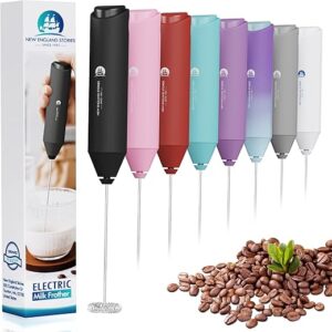 New England Stories Mini Handheld Milk Frother - Black