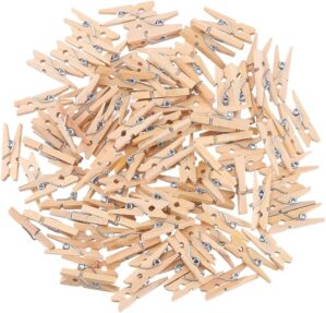 DECORA Mini Wooden Craft Clothespins 1 Inch 100pcs