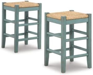 Signature Design by Ashley Mirimyn Farmhouse Counter Height Bar Stool, Green
