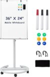 TSJ OFFICE Mobile Magnetic Whiteboard Easel, 36 X 24 Inches