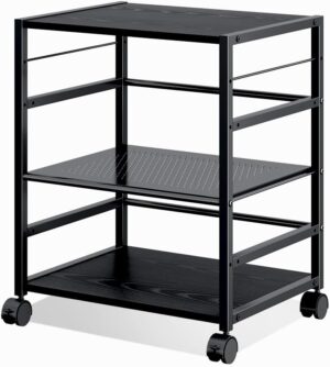 DEVAISE Mobile Printer Stand With Adjustable Shelves
