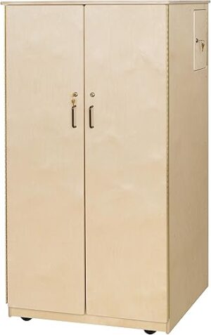 Wood Designs Mobile Storage Cabinet With Hidden Compartment