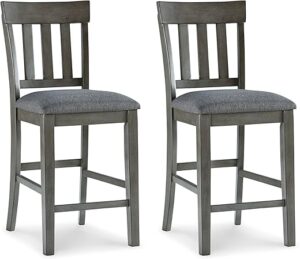 Signature Design by Ashley Modern Farmhouse Counter Height Barstool, Set of 2