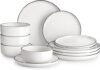 MALACASA Modern Porcelain Dinnerware Set, 12 Pieces