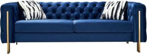 LOPOO Modern Tufted Velvet Sofa, 84.25” W