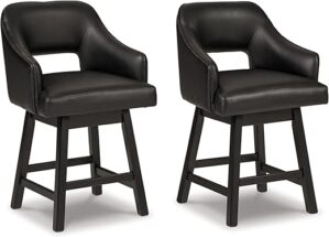 Signature Design by Ashley Modern Upholstered Swivel Counter Barstool Set