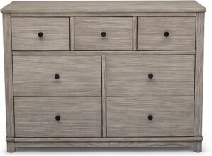 Delta Children Monterey 7 Drawer Dresser, Rustic White