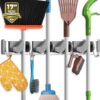 Holikme Mop Broom Holder Wall Mount Organizer