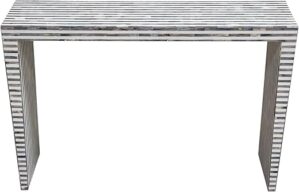 Diamond Sofa Mosaic Console Table With Bone Inlay MOSAICCSBI