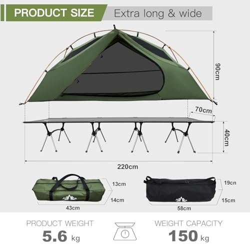 Night Cat 1-Person Lightweight Waterproof Hiking Tent - Image 5