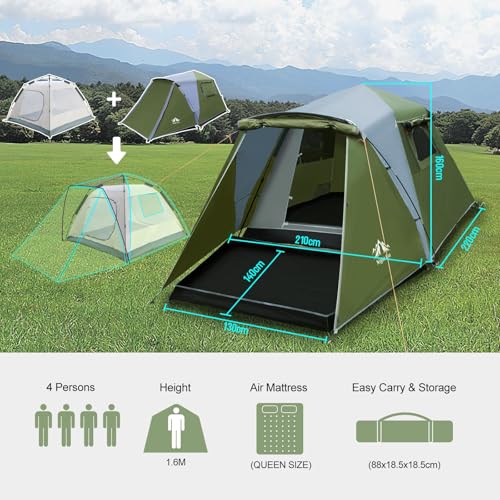 Night Cat Cabin Tent With Double Sleeping Bag - Image 2