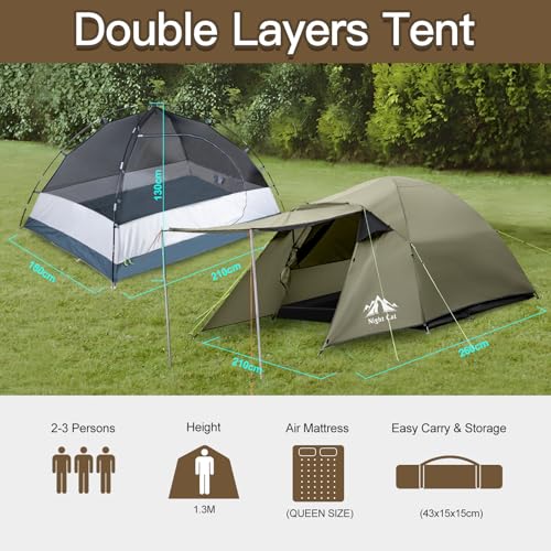 Night Cat Camping Tent 2-3 Persons Double Layers Waterproof - Image 4
