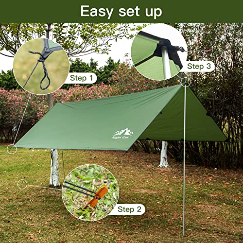 Night Cat Camping Tent Tarp Waterproof Sunshade Shelter - Image 4