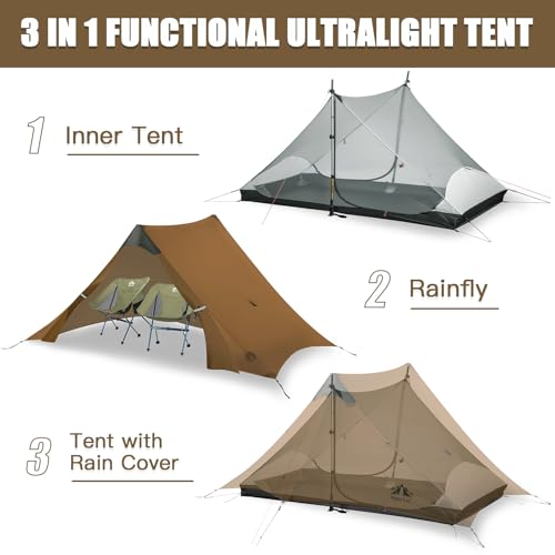 Night Cat Ultralight 1-Person Backpacking Tent Waterproof - Image 4