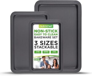 NutriChef Non-Stick Heavy Duty Cookie Sheets