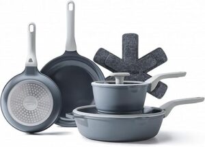 PRICUSIS Nonstick Ceramic Cookware Set, PTFE & PFOA Free