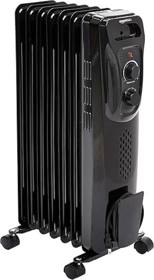 Amazon Basics Oil Heater, Radiator For Indoor Use, 1500W