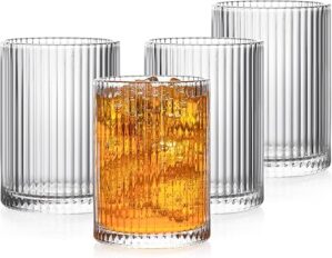 POLIDREAM Origami Style Ribbed Glasses Set