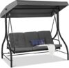 Best Choice Products Outdoor 3-Seat Canopy Swing Glider