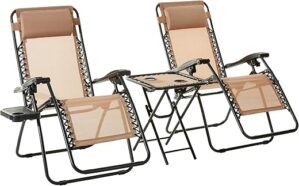 Amazon Basics Outdoor Adjustable Zero Gravity Lounge Chair Set