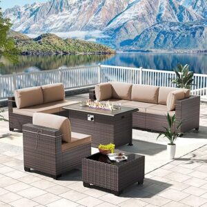Kullavik Outdoor Patio Furniture Set with Fire Pit