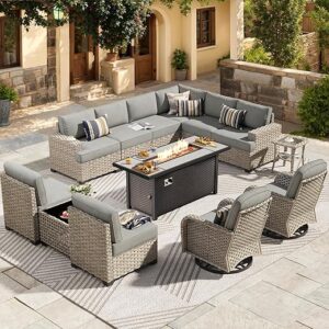 HOOOWOOO Outdoor Sectional Patio Furniture Set
