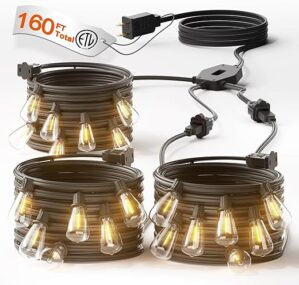 addlon Outdoor String Lights – 160FT Total