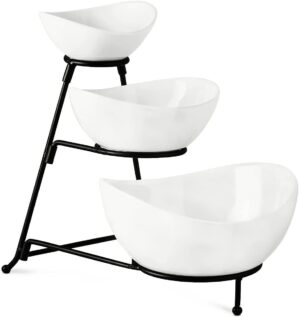 Gomakren Oval Serving Bowl With Collapsible Rack