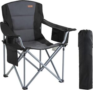 VEVOR Oversized Camping Folding Chair With Quad Lumbar