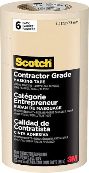 Scotch Painter's Tape Contractor Grade, Tan, 1.41" x 60.1 Yards