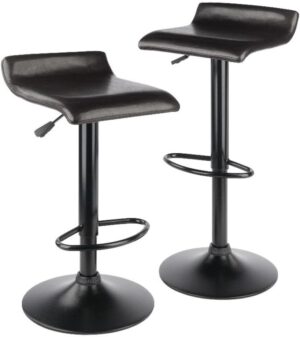 Winsome Pairs Stool, Espresso/Black