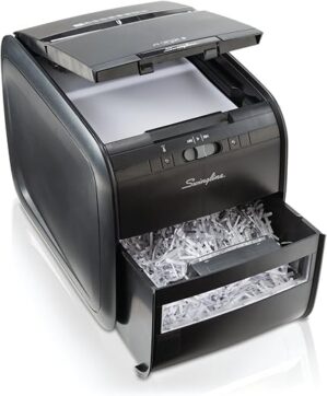 GBC Paper Shredder, Stack-and-Shred 60X, Cross-Cut, Black (1757572)