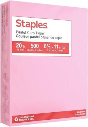STAPLES Pastel Colored Copy Paper 14779