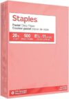 STAPLES Pastel Colored Copy Paper Salmon 14783